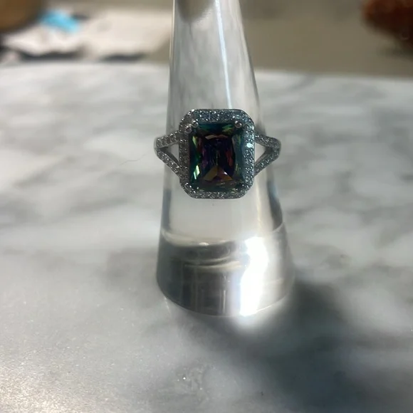 Large Mystic Topaz gemstone ring size 7 - Picture 6 of 10